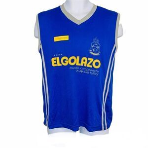 Elgolazo Mundo Campeonato Soccer Championship Jersey Shirt Mens L Blue
